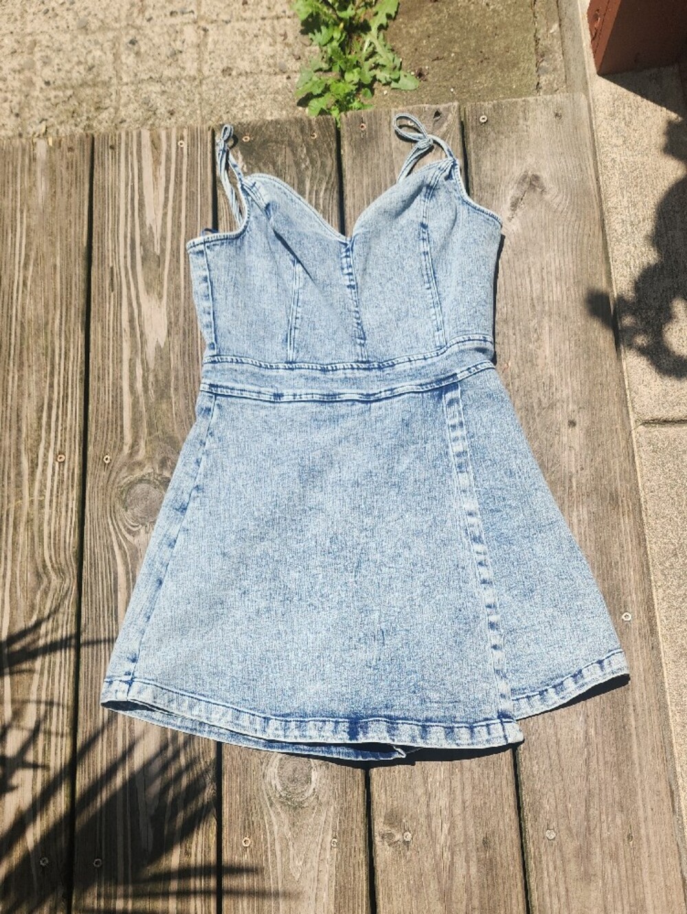 Dickson Denim Romper with Spaghetti Straps - Blue - Picture 8 of 13